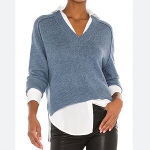 Brochu Walker Alum Soft V-Neck Layered Looker Pullover Sweater